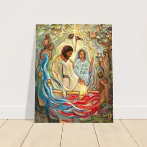 Unframed, Room Decor, Catholic Art Print, Wedding Gift, Miracles of Jesus, Wedding at Cana Poster, Water into Wine