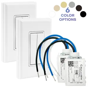 3-WAY FAN & LIGHT WIRELESS SWITCH KIT – Battery‑Free, Wireless Self‑Powered Remote Switch (2 Receivers + 2 Dual Rocker Switches)