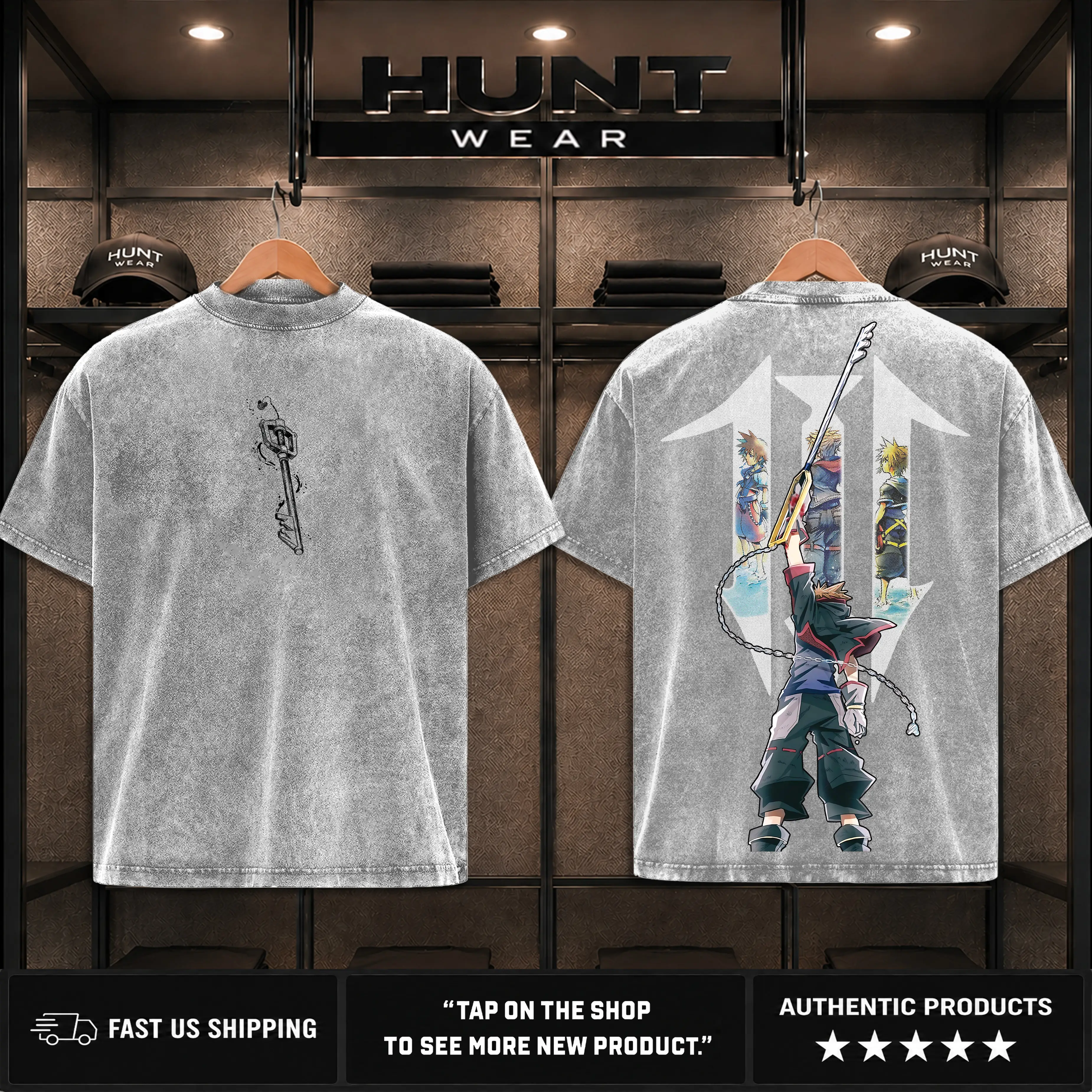 KINGDOM HEARTS SORA 2 sided Tshirt Unisex graphic tee 90s Fabric Fit Clothes Top Cotton, Menswear Top Black Casual Crewneck Shortsleeve Clothes Soft