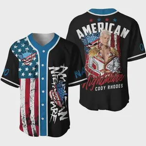 American Nightmare Cody Rhodes 3D Baseball Jersey For Baseball Fans Size US S-5X