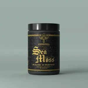 Ambrosia Irish Sea Moss Capsules | High Dose 500 mg/Serving | Made with Organic Sea Moss | Veggie Capsules Antioxidant Rich Supplement Herbal Wellness Blend Fitness Healthcare