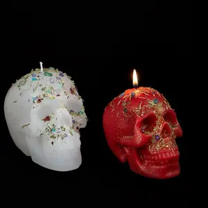 Vela de calavera de la santísima muerte, consagradas y ritualizadas a la santa muerte, 5 calaveras