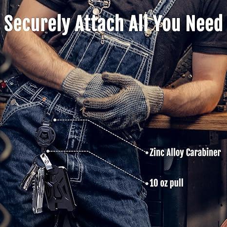 Retractable Heavy Duty Badge Reel Stylish MNGARISTA Retractable Badge Holder with 31.5" Reel for Students & Workers Office Supplies Carabiner