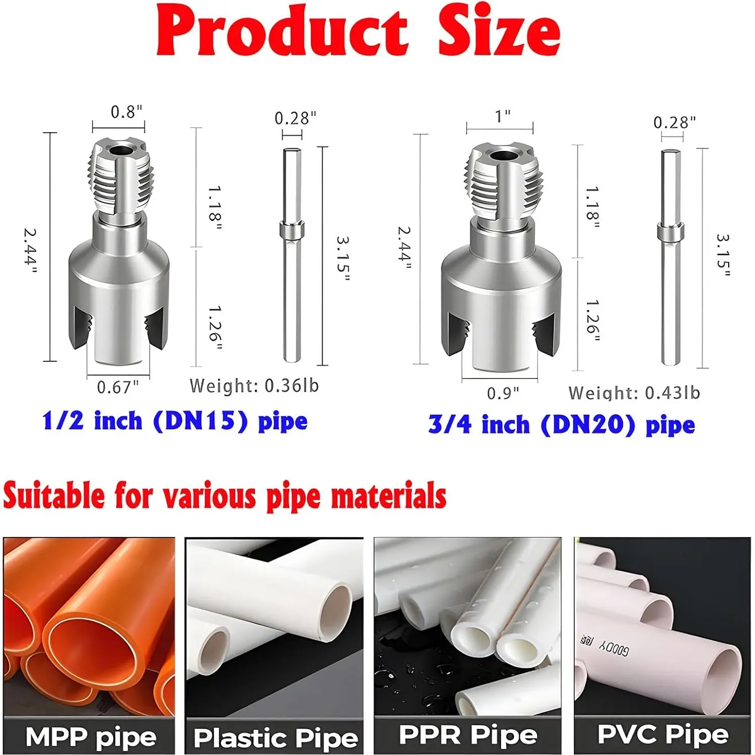 3/4'' + 1/2''