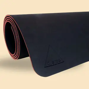 Alerse LIGHT Eco-Luxury Yoga Mat | Premium 6mm Thick, Sustainable OmFoam® Tech, Ultra-CUSH & Non-Toxic - 2.5lbs. - ( Matte Black)