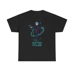 Astra Pulse Anime T-Shirt — Cyber Neon Techwear Streetwear | Futuristic Anime Girl Shirt | Gamer Gift | Sci-Fi Clothing | Neon Glow | Epic Anime Apparel | DTG Printed High Quality Cotton Tee | Epic Anime Apparel