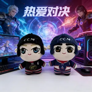 Hockey Player Chibi Plush Set, 2 Styles Soft Ice Hockey Team Stuffed Dolls, Cute Sports Plushie Gift for Fans & Kids