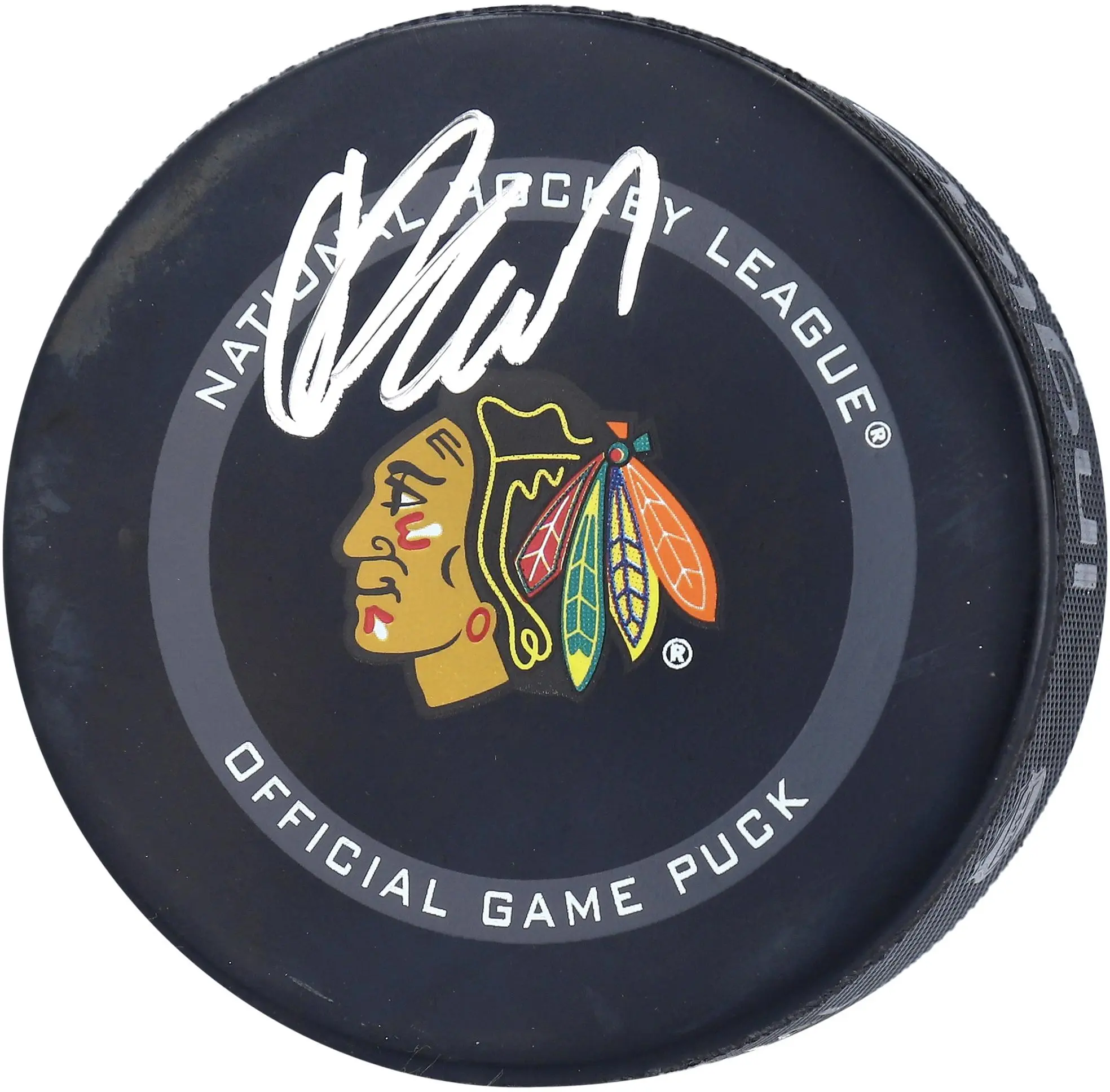 Colton Dach Chicago Blackhawks Autographed 2021 Season Official Game Puck - Fanatics Authentic Certified