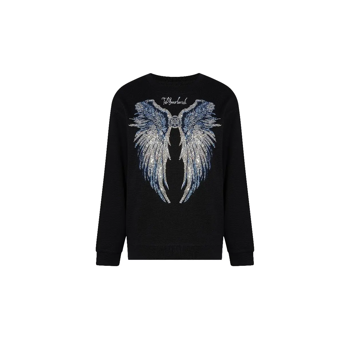 TCH - Black shirt wing rhinestone design Women