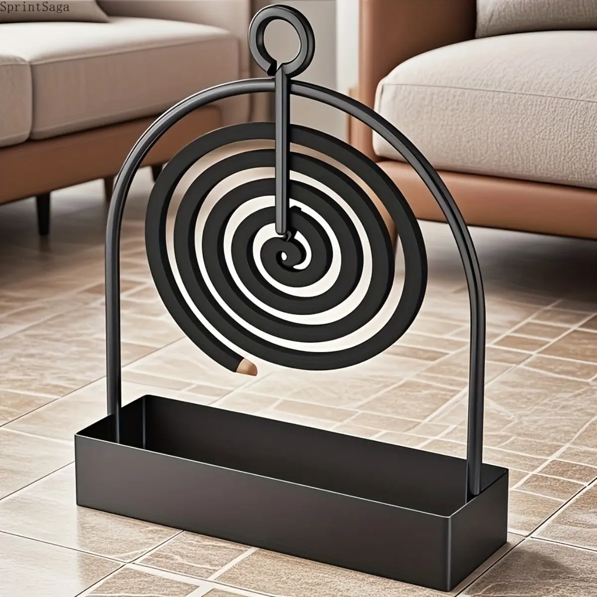 2pc Metal Mosquito Coil Holder - Home Pest Control Indoor Repellent, Decorative Incense Hold with Hanging Hook, Portable Rustic Bracket for Bedroom, Patio, Camping (Bag Accessory), Outdoor
