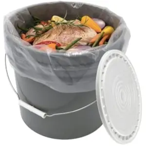 5 Gallon Bucket with Liner Bags for Marinating and Brining, Food Grade, BPA Free, Made in USA Set Industrial