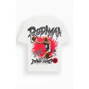 RODMAN BRAND Men's Flame Ball T-Shirt - Multicolor