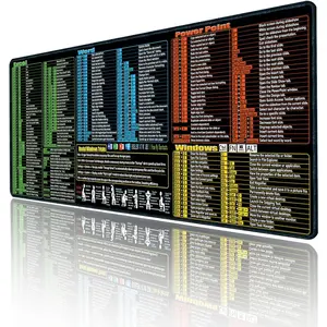 Excel/Word/Power Point/Windows  pad,Non-Slip& Large Gaming Office pc Desk mat(XL 31.5 x 11.8 in),Over 200 Keyboard Shortcuts Mousepad