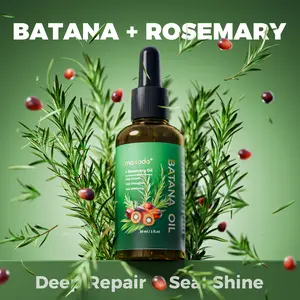 Maxodo Organic Rosemary & Batana Oil Serum 30ml for Healthier Stronger-Looking Hair with Mineral Oil Deep Repair Seal Shine