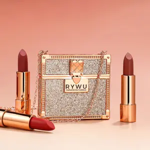 3 Pieces Lipstick Set with Luxury Chain Bag | Creamy High-Pigment Formula | Long-Lasting Moisturizing Lip Color | Cruelty-Free & Paraben-Free.