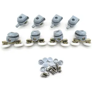 8 Pcs Top Bottom Shower Door Rollers Runners Pulleys Wheels Bathroom Replacement Parts 22mm Diameter