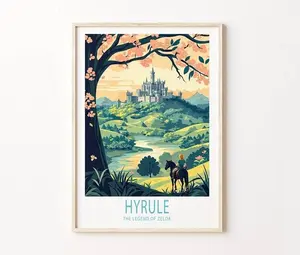 [Sale off up to 65%][Free Ship][No Frame] Hyrule Great Plateau Travel Poster, The Legend Of Zelda Wall Art, Hyrule Print, City Personalised Gifts, Travel Gifts
