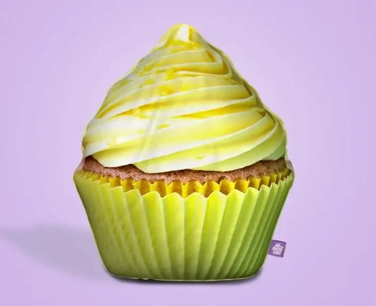 Yellow Cupcake Pillow | All About Vibe – Cute 3D Cupcake Throw Pillow | Sweet Aesthetic Room Decor & Foodie Gift | Soft & Huggable, Made in USA