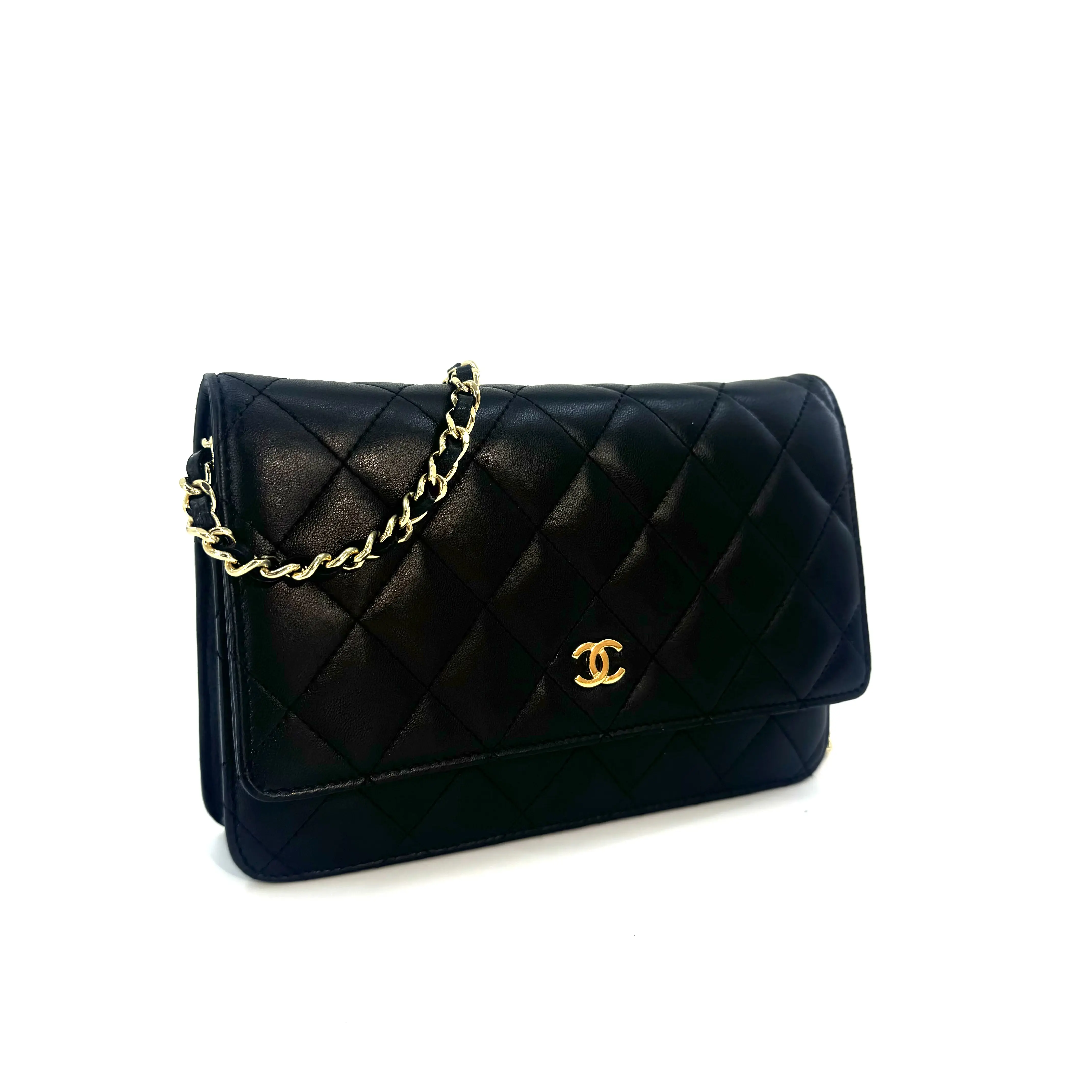 Pre-owned CHANEL leather Crossbody Bags Black Quilted Lambskin Coco de Toi WOC Clutch Bag B00222 NO1 Yongzhen