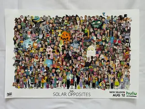 SOLAR OPPOSITES 12"x18"  Original Promo TV Poster SDCC 2024 MINT Hulu Animayhem