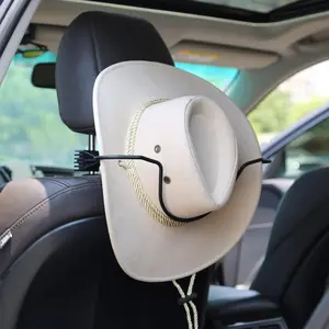 Cowboy Hat Holder Rack for Truck SUV Car (Keep Hat Shape) Car Clothes Hanger Bar Coat Hanger Hard Hat Holder for Truck Seat Car Accessories Automotive