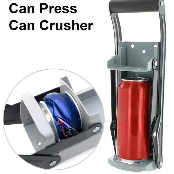 Can Crushers for Recycling - 16 oz Heavy Duty Aluminum Can Crusher Wall Mounted - Soda and Beer Can Smasher for Recycling with Bottle Opener - For 12 and 16 oz Cans - Easy to Install