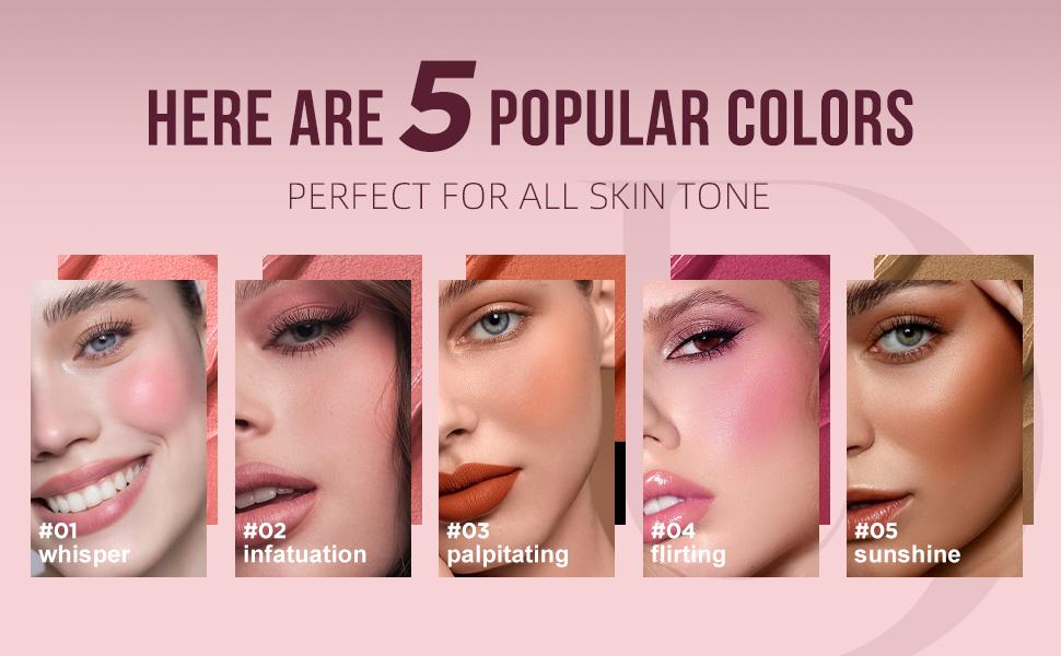 Multi-Use Waterproof Makeup Cream Blush Stick with Brush, 3-in-1 Buildable Blush Stick for Cheeks, Eyes, and Lips, All day wear, Easy Application