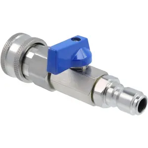3/8 Inch Quick Connect Ball Valve for Pressure Washer, Pipe Line Shut Off Valve, 3800 PSI Cleaner Hose Ball Valves, Stainless