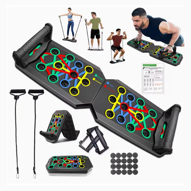5-in-1 Home Fitness Push-up Board System | Chest &Abdominal Strength Training I Portable Gift for Men & Women Home Workouts