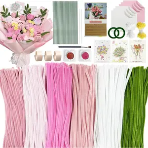 600 count Pipe Cleaners Craft,Mother's Day , 6-Color Non-Shedding Yarn Sticks in a Bulk Pack Holiday Decorations, DIY Bouquets, Gifts for Moms,Teens,Teachers, high School Graduation Gifts