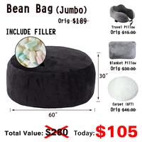 Jumbo Black(Incl. Filler U-pillow Blanket Carpet)