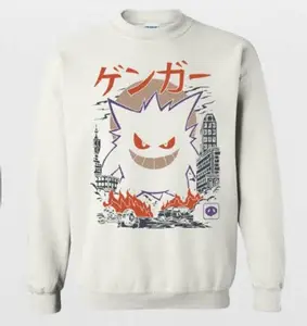 Custom Gengar T-shirt – Comfort Color, Japan Anime Tee, Graphic Fan Shirt
