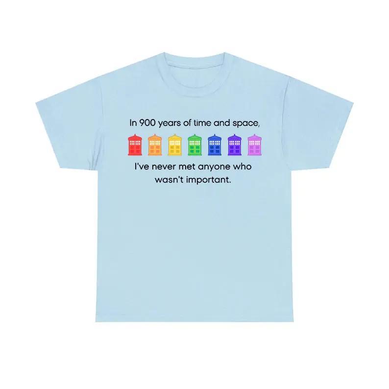 Pride Rainbow Police Box T-shirt, Vintage 11th Doctor Quote T-shirt, Retro In 900 Years Of Time And Space Quote T-shirt, Gift For LGBTQ+ Empowerment, Sweatshirt, Hoodie, Comfort Colors
