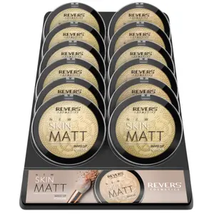 Polvos New Skin Matt Mattyfying Revers Cosmetics  - Venta al por Mayor Display 12 Unidades (RVMP03)