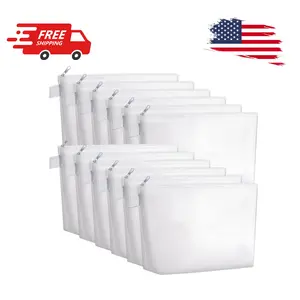 12 Pieces Blank Canvas Makeup Bags with Bottom Handle Bulk Sublimation Blank Zipper