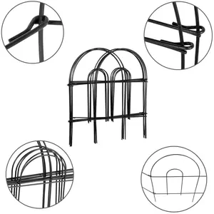 SUPERDEAL 50' X 18" Garden Fence Metal Frame 35 Pieces Customized Personal Yard Protectors