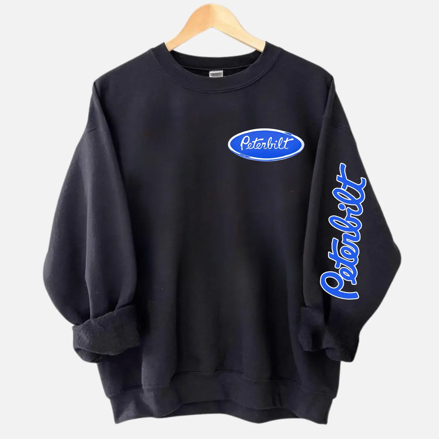 Vintage Peterbilt Trucker Hoodie, Sweatshirt, T-Shirt Semi Truck Graphic Sweatshirt Truck Lover Gift, Logo Print Hand Hoodie, Menwear Gift For Men Husband