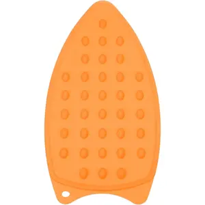 Silicone Iron Rest Pad Multipurpose Heat Resistant Iron Rest Plate Protective Pad for Ironing Board Resistant Steamer Steam Compact Mat Orange