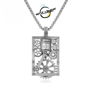 New Mechanical Steampunk Hollow-out Gear Pendant Necklace | Unique Design Necklace | Selected Gift | Hip-hop Style | Retro Punk Style | Mechanical Style | Fashion Accessories |