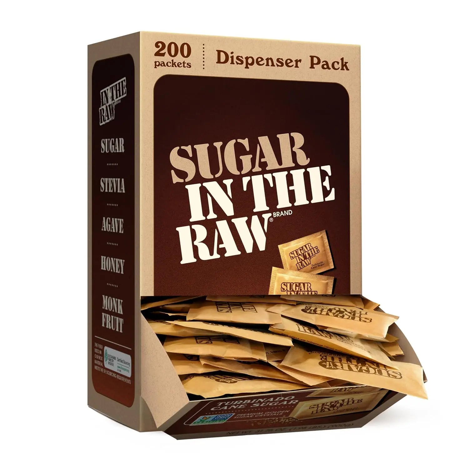 Turbinado Cane Sugar Packets, 200 Ct