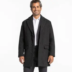 Charcoal Wool Top Coat