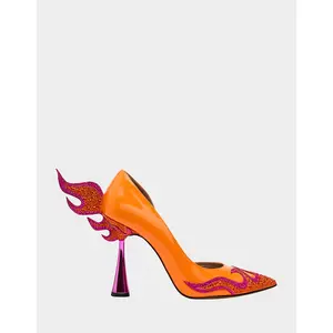 Betsey Johnson THE FLAME SHOES ORANGE MULTI