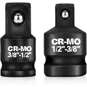 3/8" Female to 1/2" Male, 1/2" Female to 3/8" Male  Socket Adapter Reducer Set, 2 count Chrome Molybdenum Steel Driver Conversion Adapters, for Sockets and  Wrench