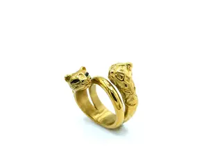 Panther Ring - With Detailed Features - Made from Stainless Steel
