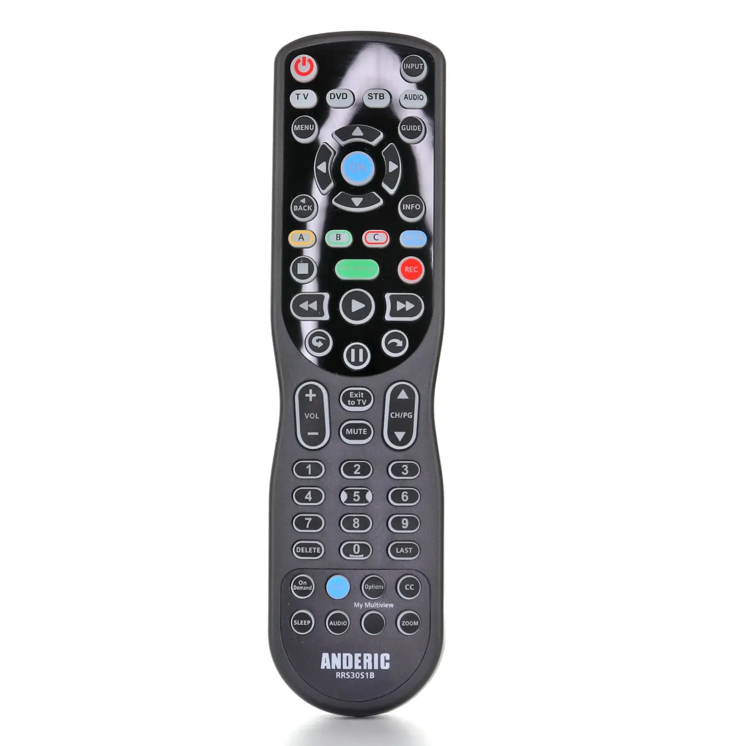 Anderic RRS30S1B 4-device Universal Remote Control for AT&T U-VERSE Cable Set top boxes with Learning | S30-S1A, 5601BC0001R, S30-S1B