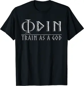 Vikings Odin Train As A God Norse Mythology Gym Training T-Shirt - Nallelycor Shop 21B0B2F7CN62