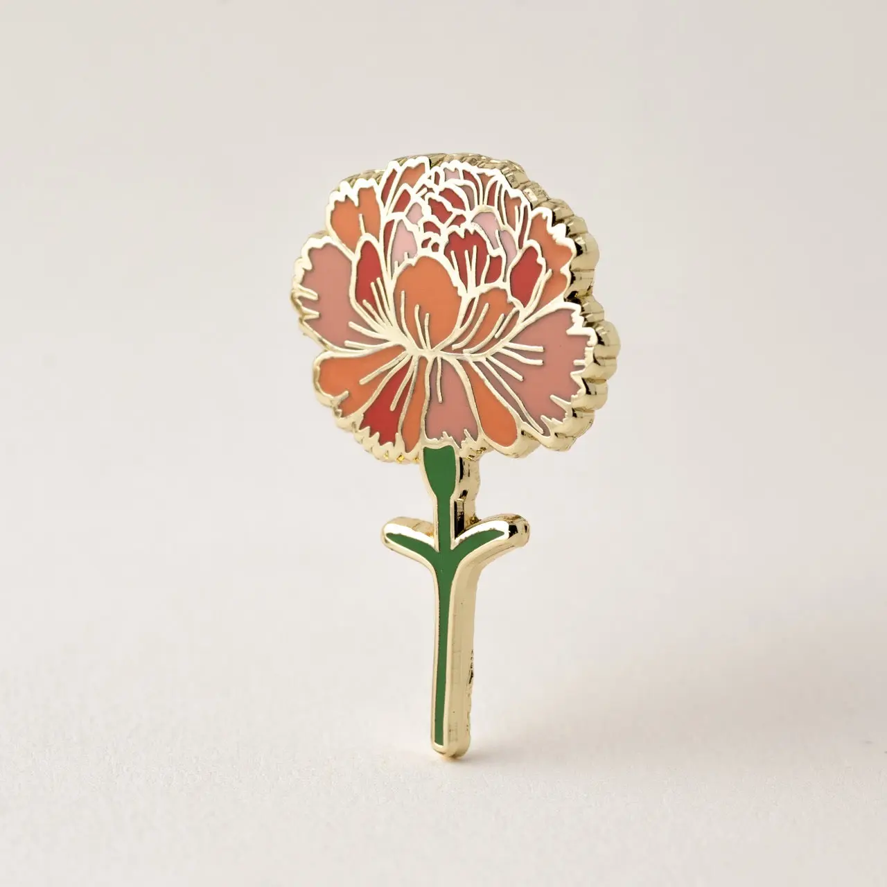 Pink Carnation Flower Enamel Pin