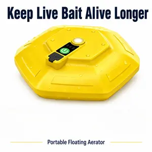2.0 Upgraded Live Bait Aerator Pump, IPX7 Waterproof Portable Floating Oxygenator with 3-Speed Air Flow, Magnetic Charging 14H Runtime for Outdoor Fishing, Power Outage and Live Fish Transport
