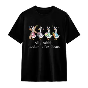 "Silly Rabbit Easter Is For Jesus" T-Shirt |   Cute Duck Bunny Easter Christian Graphic Tee