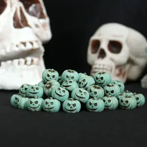 20pcs Resin Pumpkin Decorations, Halloween Scene Props, Plant Pot Filler, Haunted House, Bar, Home Party, Aquarium, Desktop Ornament